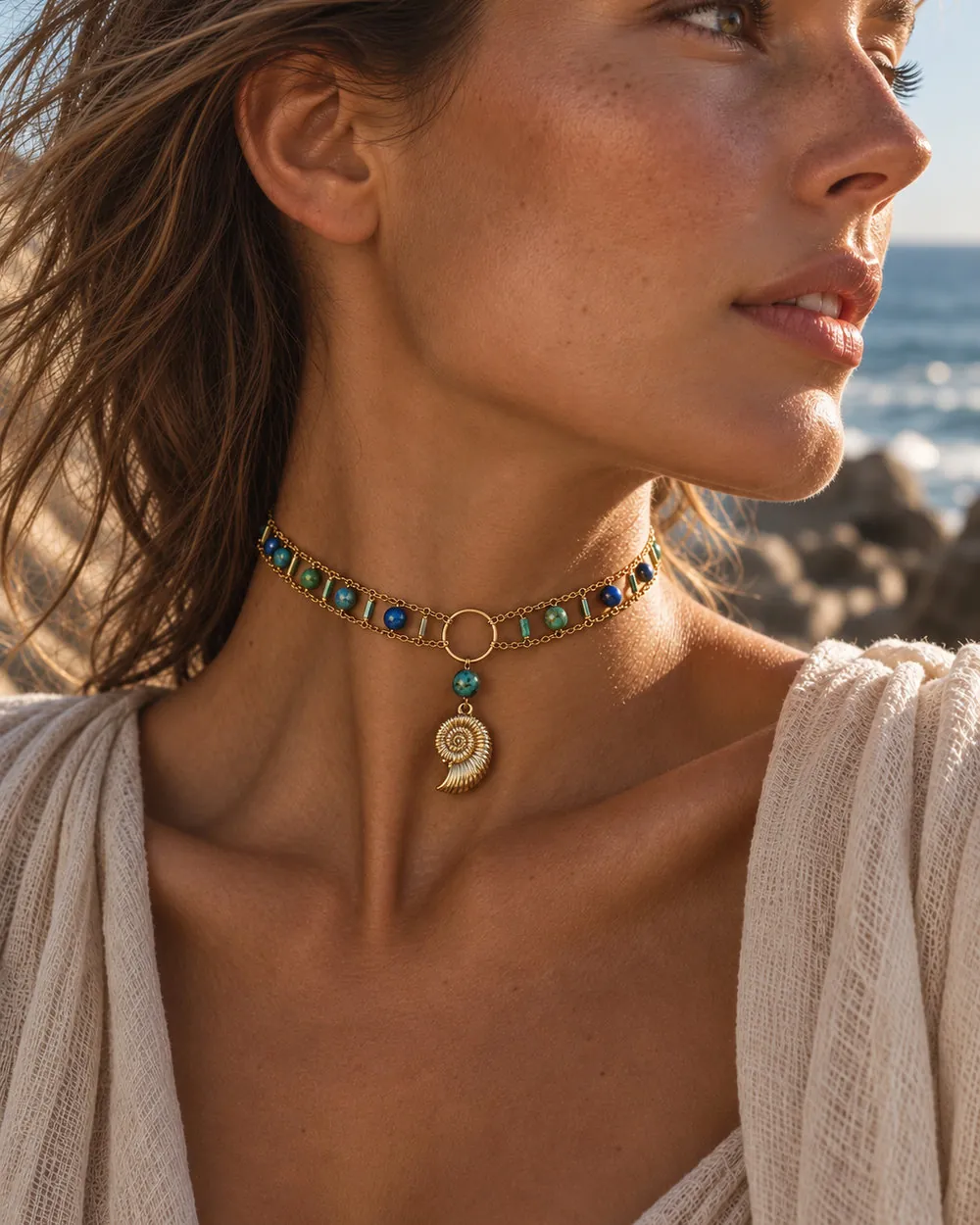 Choker z Jaspisami Oceanicznymi